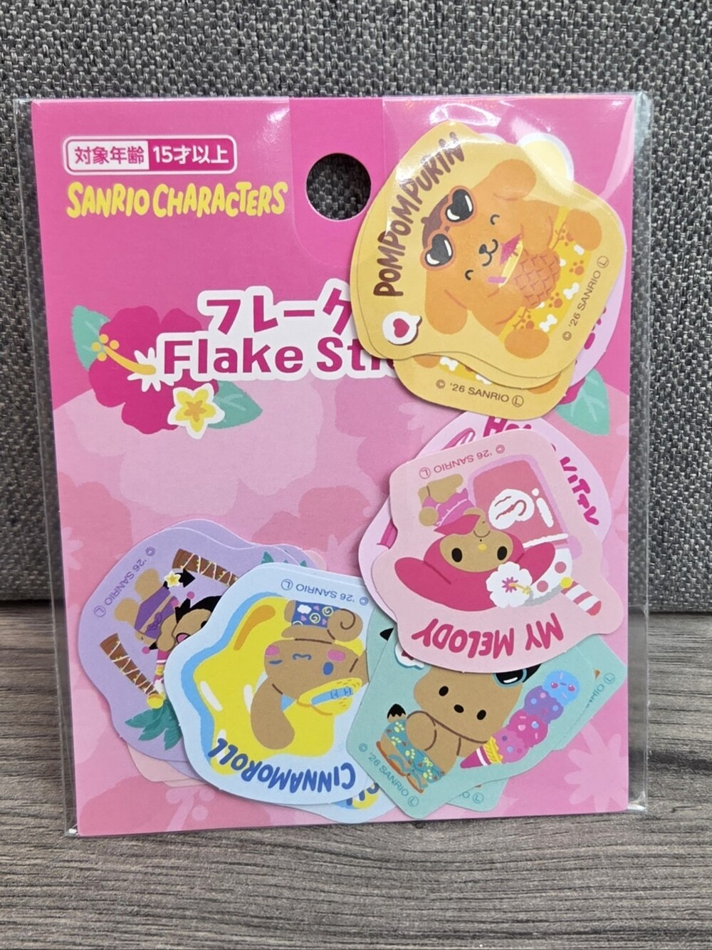 Sanrio Characters Flake Stickers 18pc Japan Kawaii